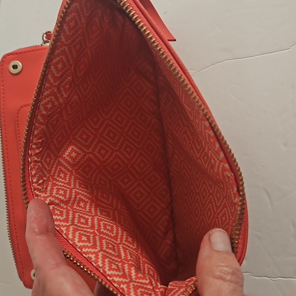 Stella & Dot Hello Gorgeous Double Zip mirrored card carrier clutch - Picture 8 of 11